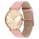 Coach Delancey Gold Dial Pink Leather Strap Watch for Women - 14503332