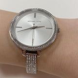  Shop Authentic Michael Kors Jaryn Quartz Silver Dial Silver Steel Strap Watch For Women - MK3783 - Luxxuri