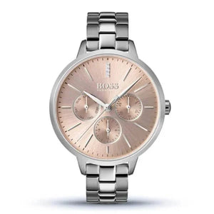  Shop Authentic Hugo Boss Symphony Red Gold Dial Silver Steel Strap Watch for Women- 1502421 - Luxxuri
