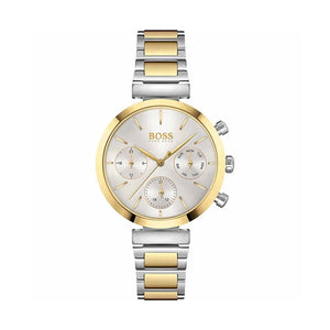  Shop Authentic Hugo Boss Flawless Silver Dial Two Tone Steel Strap Watch for Women - 1502550 - Luxxuri