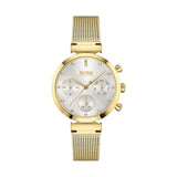 Shop Authentic Hugo Boss Flawless White Dial Gold Mesh Bracelet Watch for Women - 1502552 - Luxxuri