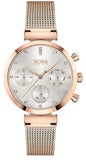  Shop Authentic Hugo Boss Flawless White Dial Gold Mesh Bracelet Watch for Women - 1502553 - Luxxuri