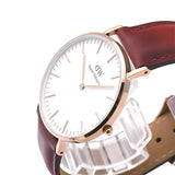  Shop Authentic Daniel Wellington Classic Suffolk White Dial Brown Leather Strap Watch For Men - DW00100122 - Luxxuri