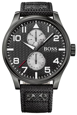  Shop Authentic Hugo Boss Aeroliner Maxx Quartz Black Dial Black Nylon Strap Watch For Men - HB1513086 - Luxxuri