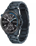  Shop Authentic Hugo Boss Globetrotter Black Dial Black Steel Strap Watch for Men - 1513824 - Luxxuri