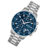 Shop Authentic Hugo Boss Admiral Blue Dial Silver Steel Strap Watch for Men - 1513907 - Luxxuri