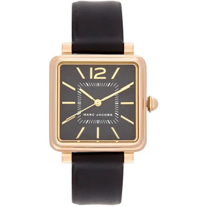  Shop Authentic Marc Jacobs Vic Black Dial Black Leather Strap Watch for Women - MJ1522 - Luxxuri