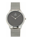  Shop Authentic Calvin Klein Minimal Grey Dial Silver Mesh Bracelet Watch for Women - K3M2212X - Luxxuri
