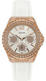  Shop Authentic Guess Starlight Diamonds White Dial White Rubber Strap Watch for Women - W0846L5 - Luxxuri