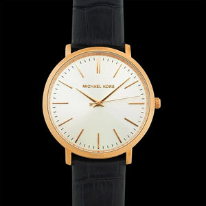  Shop Authentic Michael Kors Jaryn Quartz White Dial Black Leather Strap Watch For Women - MK2472 - Luxxuri