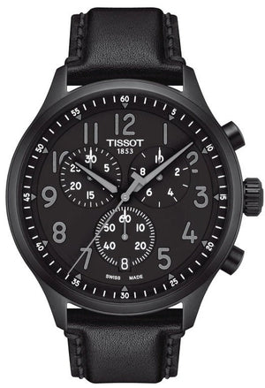  Shop Authentic Tissot Chrono XL Vintage Black Dial Black Leather Strap Watch For Men - T116.617.36.052.00 - Luxxuri