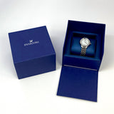  Shop Authentic Swarovski Lovely Crystals Mini White Dial Silver Steel Strap Watch for Women - 5242901 - Luxxuri