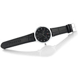  Shop Authentic Tommy Hilfiger Brad Chronograph Black Dial Black Leather Strap Watch For Men - 1710391 - Luxxuri