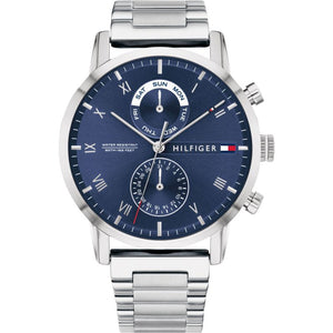  Shop Authentic Tommy Hilfiger Kane Blue Dial Silver Steel Strap Watch for Men - 1710401 - Luxxuri
