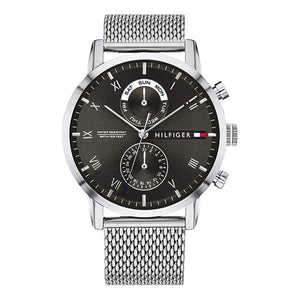  Shop Authentic Tommy Hilfiger Kane Black Dial Silver Mesh Bracelet Watch for Men - 1710402 - Luxxuri