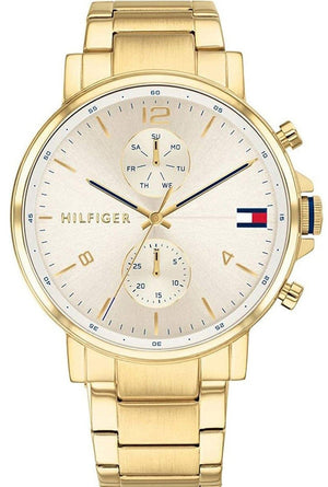  Shop Authentic Tommy Hilfiger Daniel White Dial Gold Steel Strap Watch for Men - 1710415 - Luxxuri