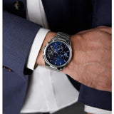  Shop Authentic Tommy Hilfiger Tyson Chronograph Blue Dial Silver Steel Strap Watch For Men - 1710588 - Luxxuri