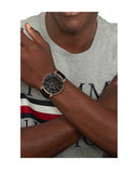  Shop Authentic Tommy Hilfiger West Chronograph Grey Dial Brown Leather Strap Watch For Men - 1791710 - Luxxuri