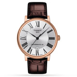  Shop Authentic Tissot Carson Premium Powermatic 80 Silver Dial Brown Leather Strap Watch For Men - T122.407.36.033.00 - Luxxuri
