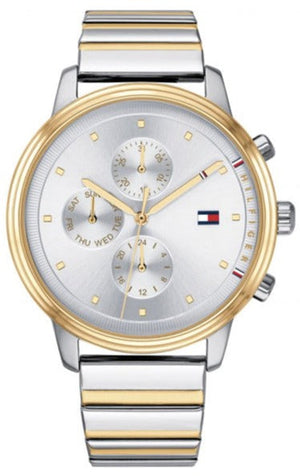  Shop Authentic Tommy Hilfiger Blake Silver Dial Two Tone Steel Strap Watch for Women - 1781908 - Luxxuri
