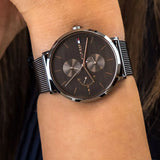  Shop Authentic Tommy Hilfiger Jenna Multifunction Grey Dial Grey Mesh Bracelet Watch For Women - 1781945 - Luxxuri