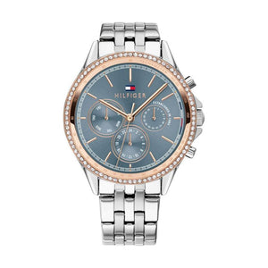  Shop Authentic Tommy Hilfiger Ari Diamonds Blue Dial Silver Steel Strap Watch for Women - 1781976 - Luxxuri