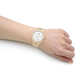  Shop Authentic Tommy Hilfiger Ari Multifunction Diamonds Silver Dial Gold Steel Strap Watch for Women - 1781977 - Luxxuri