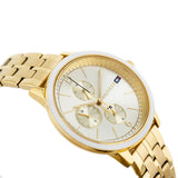  Shop Authentic Tommy Hilfiger Madison Quartz Gold Dial Gold Steel Strap Watch For Women - 1782189 - Luxxuri