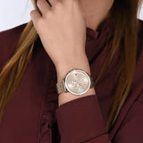  Shop Authentic Tommy Hilfiger Madison Quartz Gold Dial Gold Steel Strap Watch For Women - 1782189 - Luxxuri