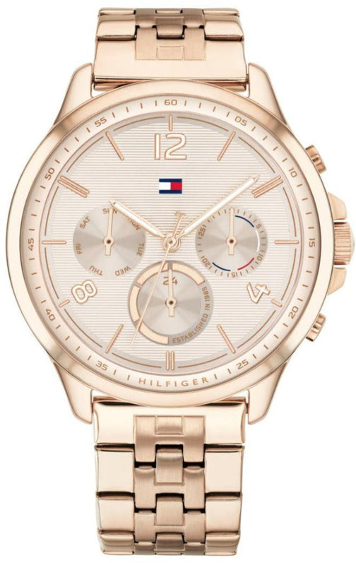  Shop Authentic Tommy Hilfiger Harper Chronograph Quartz Rose Gold Dial Rose Gold Steel Strap Watch For Women - 1782224 - Luxxuri
