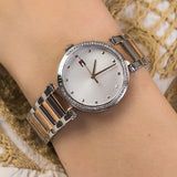 Shop Authentic Tommy Hilfiger Lynn Quartz White Dial Two Tone Steel Strap Watch For Women - 1782236 - Luxxuri