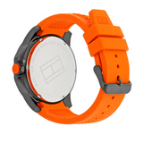  Shop Authentic Tommy Hilfiger Cole Black Dial Orange Rubber Strap Watch for Men - 1790985 - Luxxuri