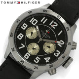  Shop Authentic Tommy Hilfiger Sport Chronograph Black Dial Black Leather Strap Watch for Men - 1791050 - Luxxuri