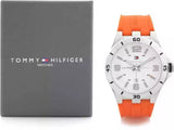  Shop Authentic Tommy Hilfiger Analog White Dial Orange Rubber Strap Watch for Men - 1791063 - Luxxuri