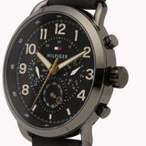  Shop Authentic Tommy Hilfiger Briggs Black Dial Black Leather Strap Watch for Men - 1791426 - Luxxuri