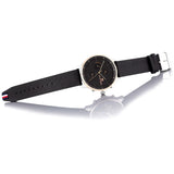  Shop Authentic Tommy Hilfiger Chase Chronograph Quartz Grey Dial Black Leather Strap Watch For Men - 1791488 - Luxxuri