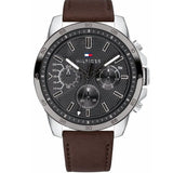  Shop Authentic Tommy Hilfiger Decker Grey Dial Brown Leather Strap Watch for Men - 1791562 - Luxxuri