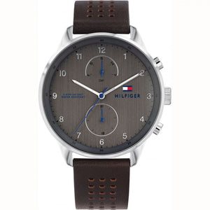  Shop Authentic Tommy Hilfiger Chase Quartz Brown Dial Brown Leather Strap Watch for Men - 1791579 - Luxxuri