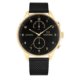  Shop Authentic Tommy Hilfiger Chase Quartz Black Dial Black Mesh Bracelet Watch for Men - 1791580 - Luxxuri
