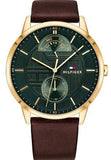 Shop Authentic Tommy Hilfiger Hunter Green Dial Brown Leather Strap Watch for Men - 1791607 - Luxxuri