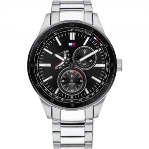 Shop Authentic Tommy Hilfiger Austin Black Dial Silver Steel Strap Watch for Men - 1791639 - Luxxuri