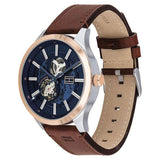  Shop Authentic Tommy Hilfiger Spencer Blue Dial Brown Leather Strap Watch for Men - 1791642 - Luxxuri