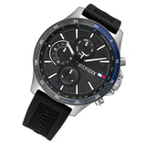  Shop Authentic Tommy Hilfiger Bank Quartz Black Dial Black Rubber Strap Watch for Men - 1791724 - Luxxuri