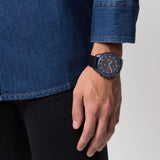  Shop Authentic Tommy Hilfiger Parker Chronograph Quartz Blue Dial Blue Leather Strap Watch For Men - 1791839 - Luxxuri