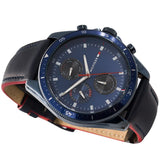  Shop Authentic Tommy Hilfiger Parker Chronograph Quartz Blue Dial Blue Leather Strap Watch For Men - 1791839 - Luxxuri