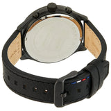  Shop Authentic Tommy Hilfiger Asher Chronograph Black Dial Black Leather Strap Watch For Men - 1791854 - Luxxuri