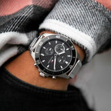  Shop Authentic Tommy Hilfiger Larson Multifunction Black Dial Silver Steel Strap Watch For Men - 1791916 - Luxxuri