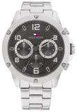 Tommy Hilfiger Blaze Chronograph Black Dial Silver Steel Strap Watch For Men - 1792029
