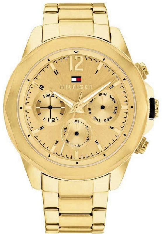  Shop Authentic Tommy Hilfiger Lars Chronograph Gold Dial Gold Steel Strap Watch For Men - 1792060 - Luxxuri