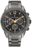  Shop Authentic Tommy Hilfiger Lars Chronograph Black Dial Black Steel Strap Watch For Men - 1792061 - Luxxuri